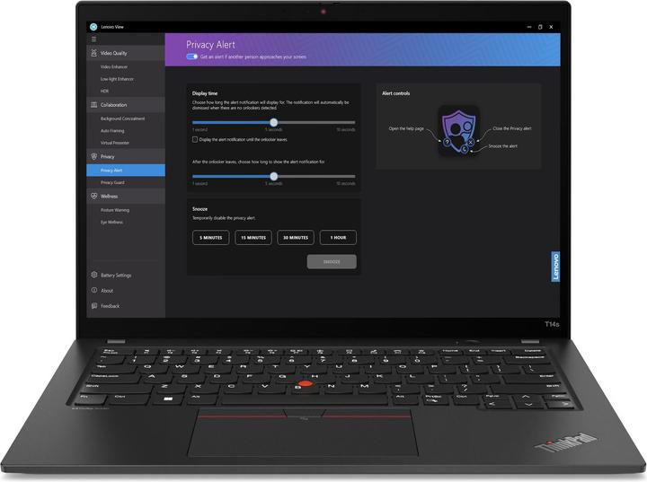 Actual product image Lenovo ThinkPad T14s Gen 4 (14", 1000 GB, 32 GB, DE, Intel Core i7-1355U)