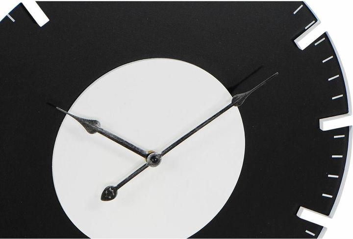 Actual product image DKD Home Decor Wall Clock 50 x 3,5 x 50 cm Black White Vintage MDF Wood (2 Units)