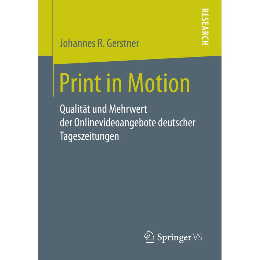 Print in Motion, Fachbücher von Johannes R. Gerstner