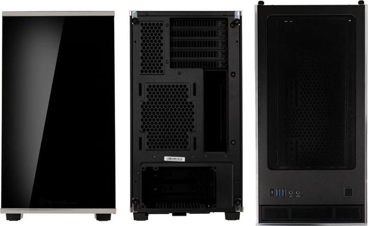 Actual product image Silverstone SST-LD01B Lucid Micro ATX Tower, TG (Mini-ITX, Mini-DTX)