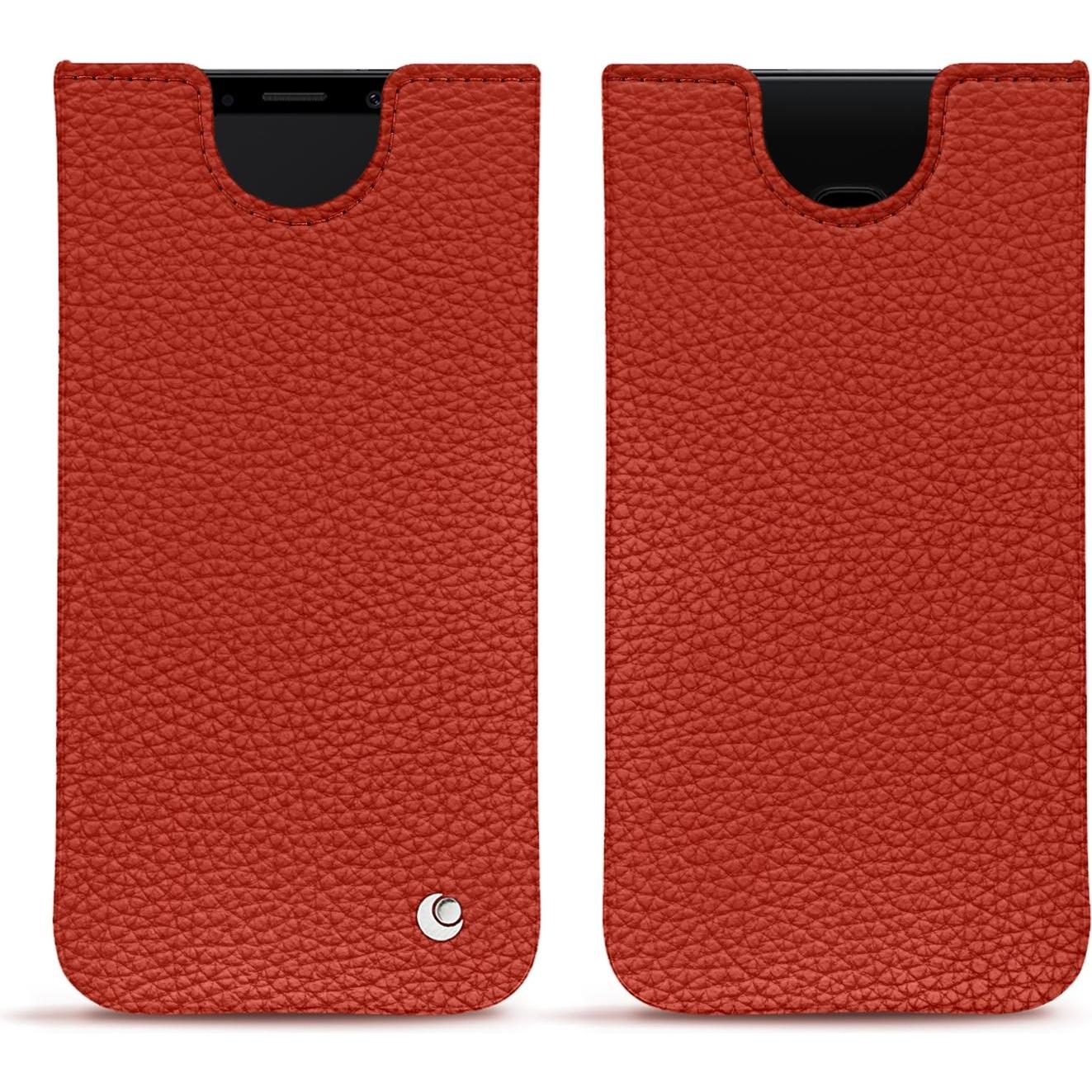 Noreve Lederschutzhülle (Samsung Galaxy S9), Smartphone Hülle, Orange