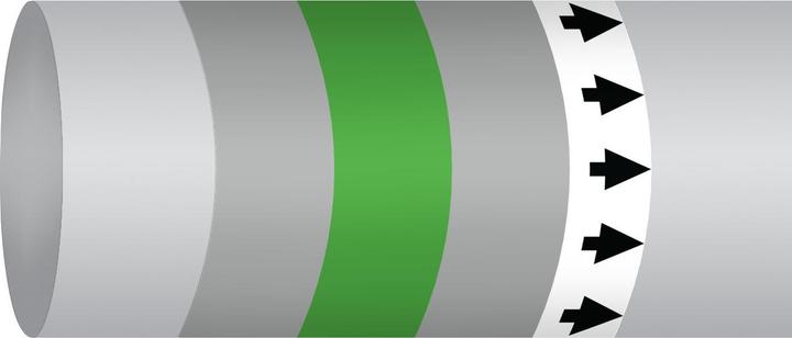 Actual product image Brady B-7541, ISO 14726 IMO pipe markers - Driving Steam (steam for steam turbines), polyester, Si