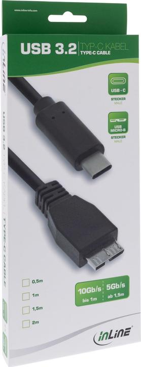 Actual product image InLine USB C – USB Micro B (0.50 m, USB 3.1)