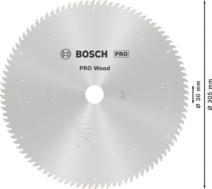 Image du produit Bosch Professional Zubehör Lame de scie circulaire PRO Wood cordless, 305 x 2,2 x 30 mm