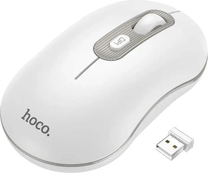 Produktbild Hoco - Wireless Mouse (GM21) - 2.4G, with Adjustable DPI (1000-1600) - White (Kabellos)