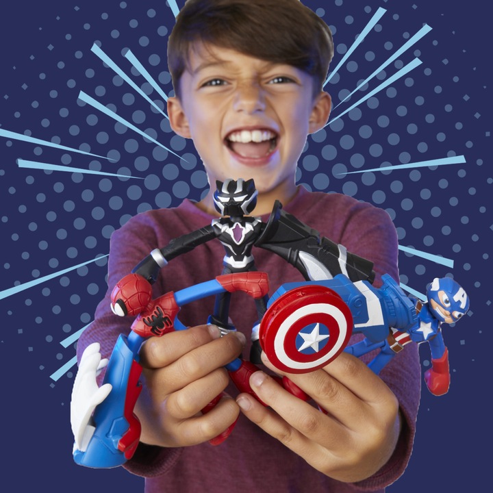 Actual product image Play-Doh Spider-Man web action