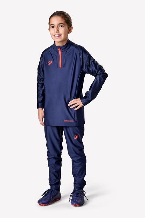 Image du produit Kipsta Sweat de football enfant 1/2 zip Viralto JR Roarr Marine et Rouge (122)