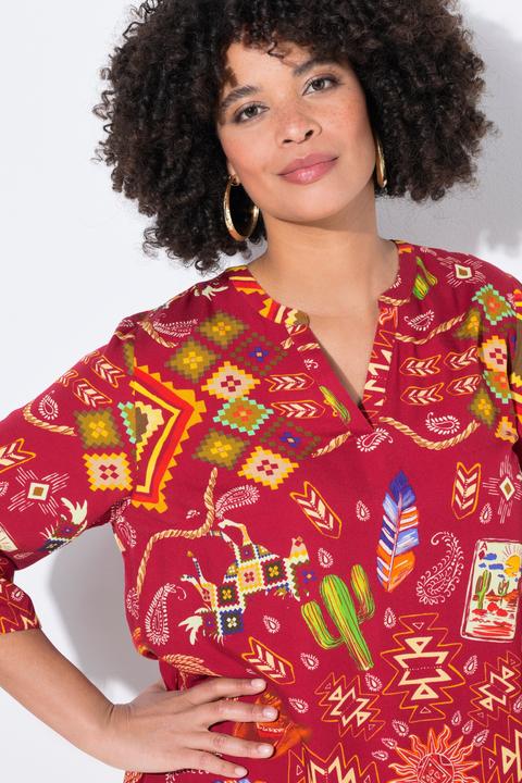 Produktbild Angel of Style Bluse, A-Linie, Western-Muster, 3/4-Ärmel (46)