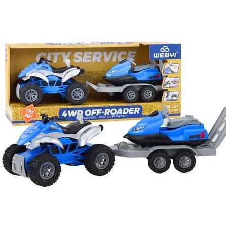 Lean Toys Quad mit Anhänger zum Transport