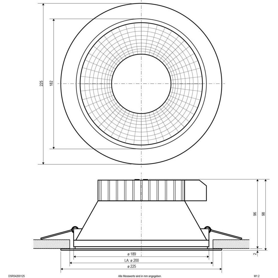 Thumbnail - EVN, Wandleuchte + Deckenleuchte, LED Deckeneinbauleuchte- DSR54200125rund-ws-14,5W/20W-IP54/AC-178-260V (2091 lm)