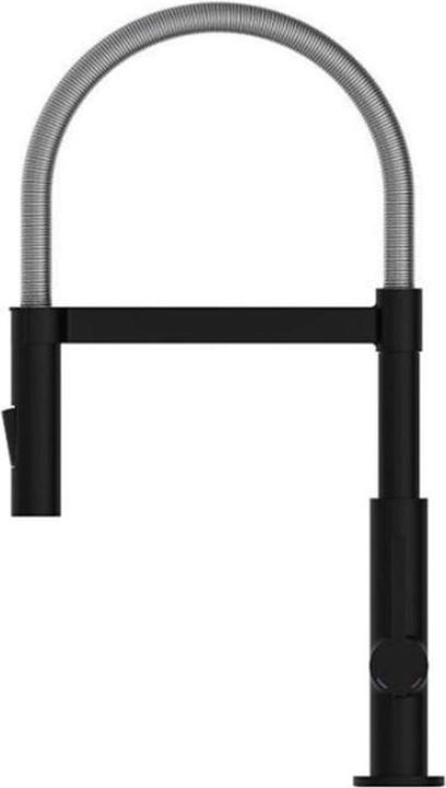 Image du produit Schütte Robinet de cuisine MIAMI Robinet d'évier à ressort chromé noir mat Pivotant 79146