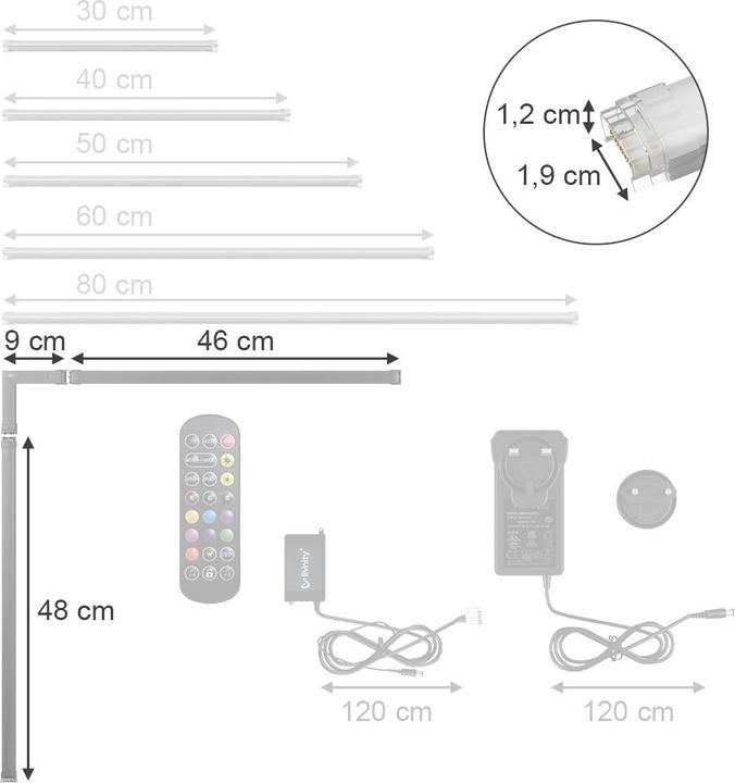 Actual product image Vicco LED Stripe (RGBW, 55 cm)