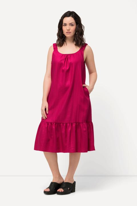 Produktbild Ulla Popken Midikleid, Elastikträger, Rundhals, ärmellos, Taschen (62)