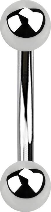 Immagine prodotto Star Piercing Banana d'argento con due palline (senza ottone, Acciaio chirurgico 316L)