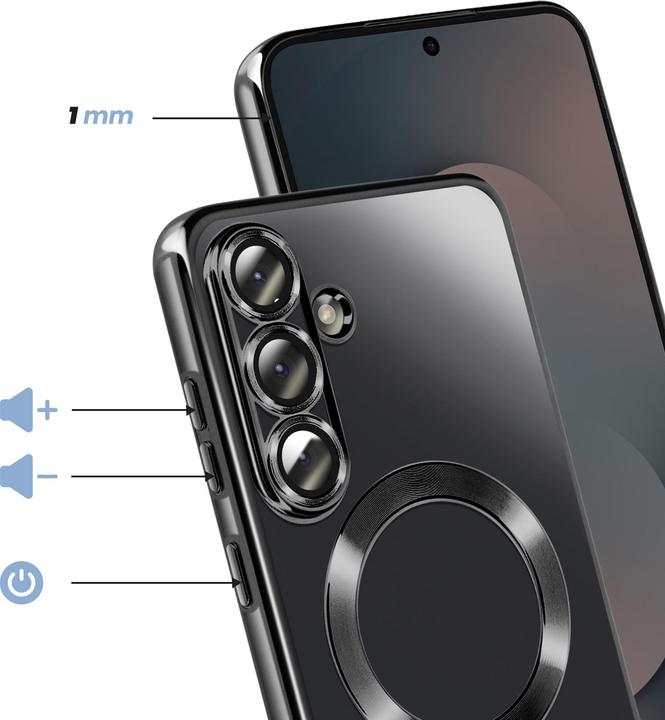 Produktbild Avizar MagSafe Hülle Galaxy S25 FE weich chrom (Samsung Galaxy S25 FE)