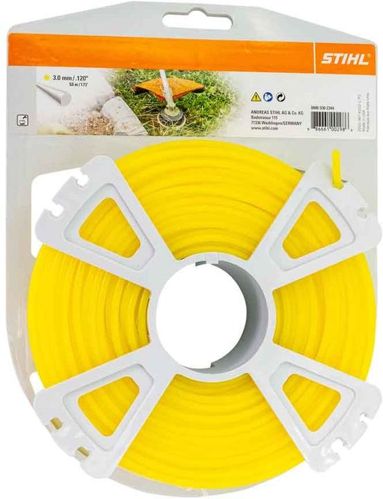 Immagine prodotto Stihl 9302344 Filo per falciatura rotondo 3,0 mm x 53m, giallo (Pioniere delle erbacce, Lenza per tagliabordi + rocchetto di lenza)
