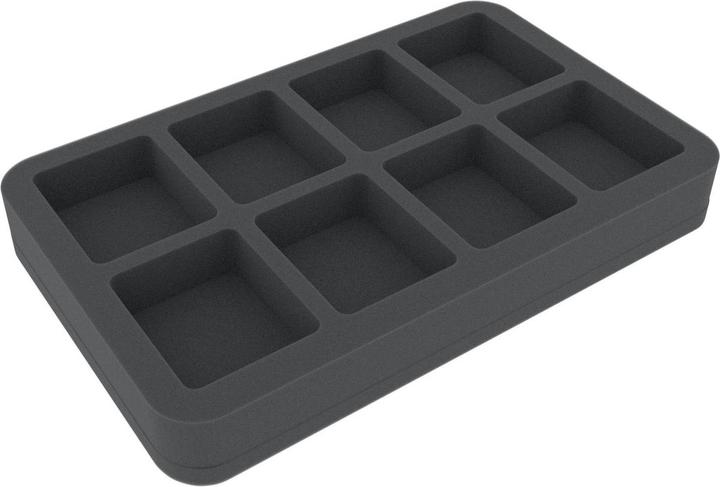 Actual product image Feldherr HS035BF02BOBASE - HS035BF02BO 35 mm half-size foam insert with 8 compartments (Foam material)
