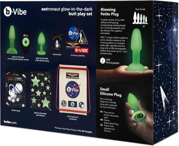 Produktbild Earthly Body B-Vibe - ASStronaut Glow-in-the-Dark Butt Play Set