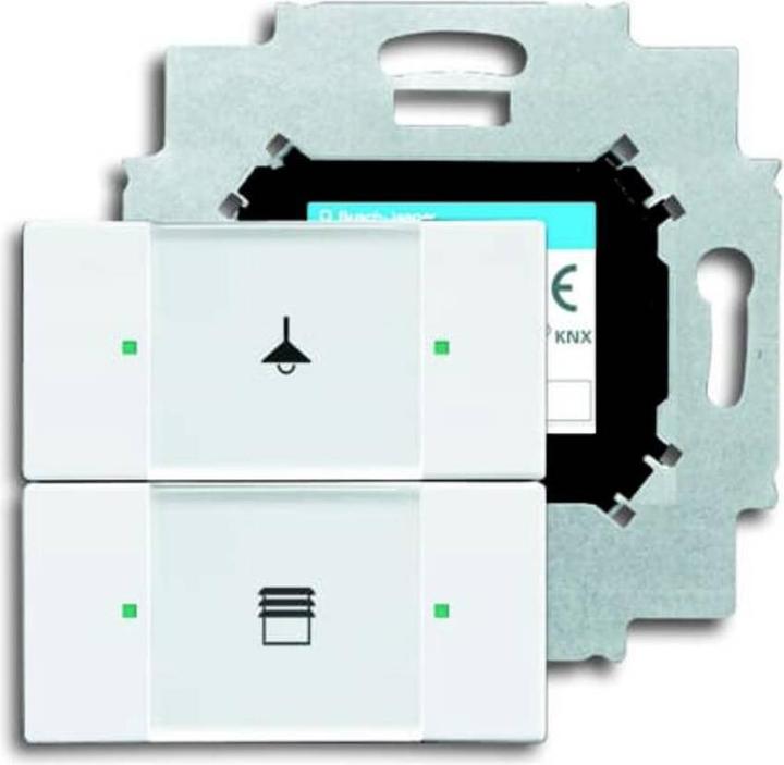 Produktbild Busch-Jaeger Busch-Jäger Bedienelement, 2-fach mit beiliegendem Busankoppler 6126/01-84