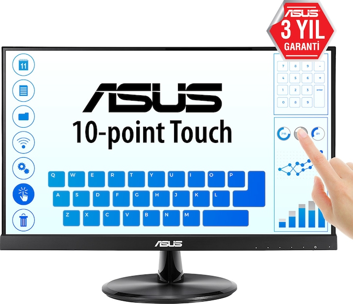 Produktbild ASUS Touch LCD VT229H 21,5", Touchscreen, IPS, FHD, 1920 x 1080 Pixel, 5 ms, 250 cd (1920 x 1080 Pixel, 21.50")