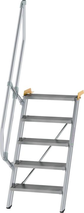 Productafbeelding Munk Trap 60ï¿½ tredebreedte 600 mm 5 treden aluminium geribbeld (Steigers, 60 cm)