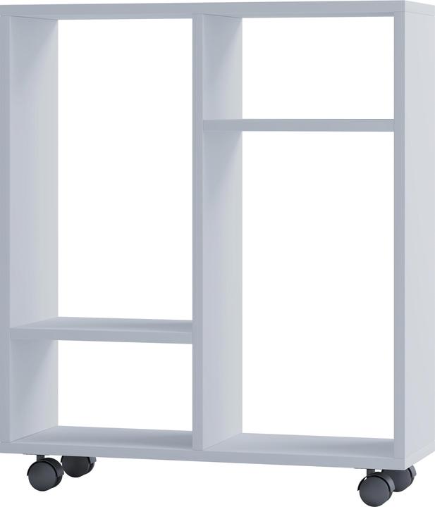 Produktbild VCM Holz Nischenschrank Regal Rollen Nischenregal Beistelltisch Raumteiler Dremala (60 x 20 x 20 cm)