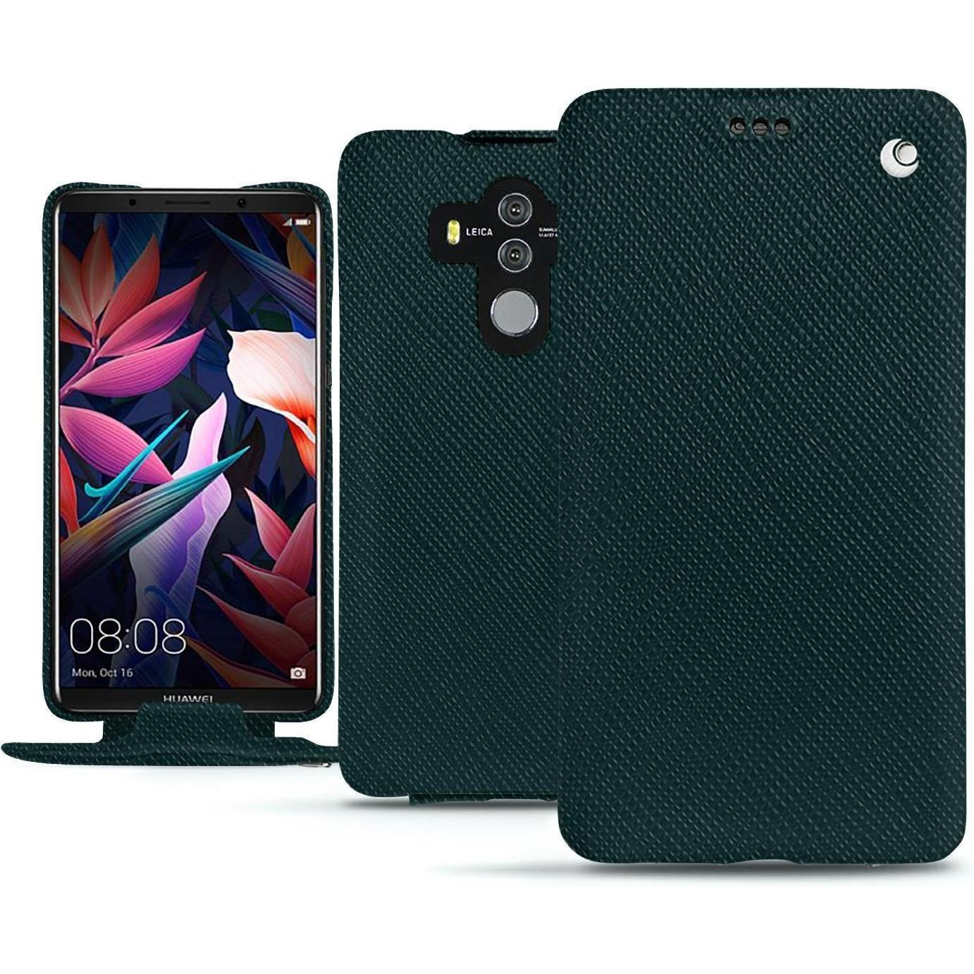 Noreve Lederschutzhülle vertikal (Huawei Mate 10 Pro), Smartphone Hülle, Grün