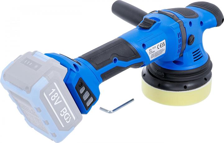 Produktbild BGS - Akku-Exzenter-Poliermaschinen-Satz, bürstenlos, 18 V, mit Akku und Schnell-Ladegerät (Exzenterpolierer, 105 W)