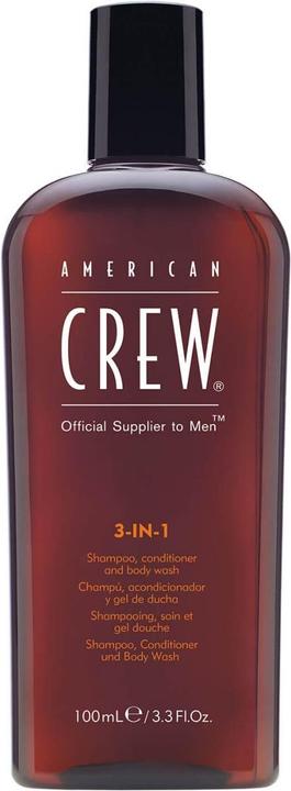 Produktbild American Crew Classic - 3-in-1 Shampoo, Conditioner & Body (100 ml, Flüssiges Shampoo)