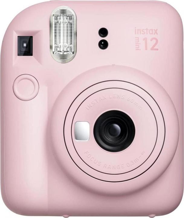 Actual product image Fujifilm Instax Mini 12 Camera, Blossom Pink + instax mini glossy(10pl)