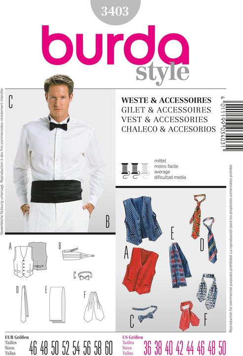 Produktbild Schnittmuster Weste Accessoires