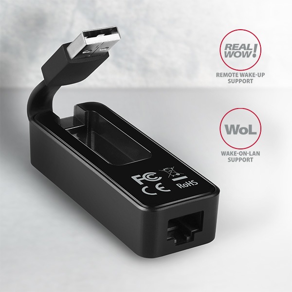Produktbild Axagon ADE-XR Fast Ethernet 10/100 Adapter - USB 2.0 Typ A (USB 2.0, RJ45 (1x))