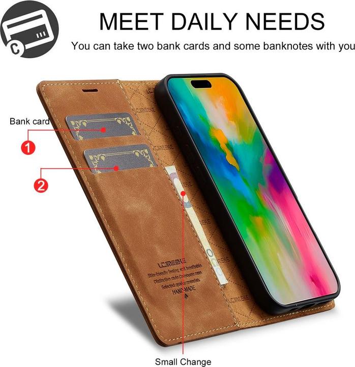 Produktbild Ueli Express Leder Buch Etui Tasche mit Kartenfach (Apple iPhone 16)