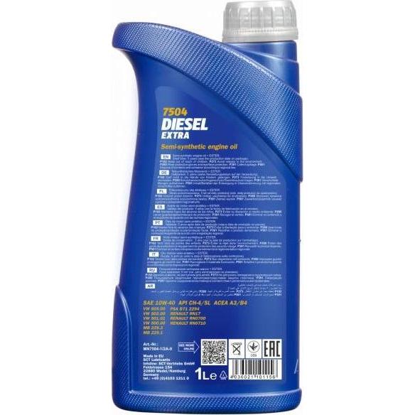 Thumbnail - Mannol, Auto Innenraum Zubehör, ENGINE OIL DIESEL EXTR 10W/40 1L