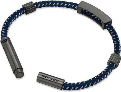 Immagine prodotto Police Elegante bracciale da uomo in pelle blu Assault PEAGB0034901 (Acciaio inossidabile)