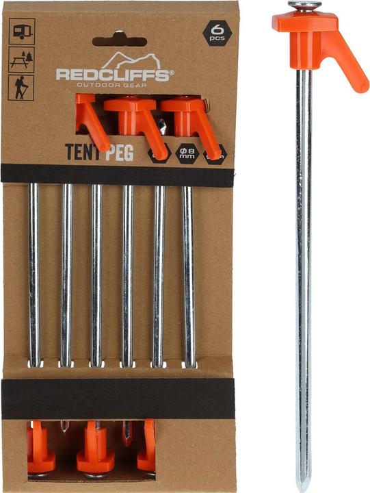 Actual product image Redcliffs Iron tent pegs, 6 pieces, 21 cm