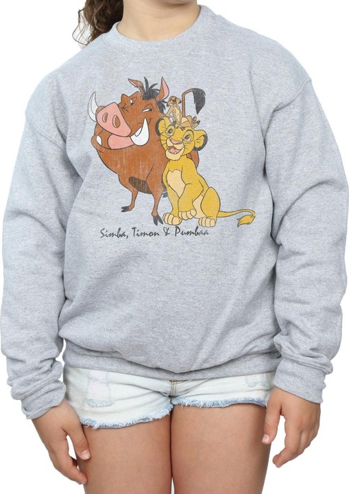 Immagine prodotto Disney The Lion King Classic Simba, Timon And Pumbaa Felpa Ragazze (140, 146)