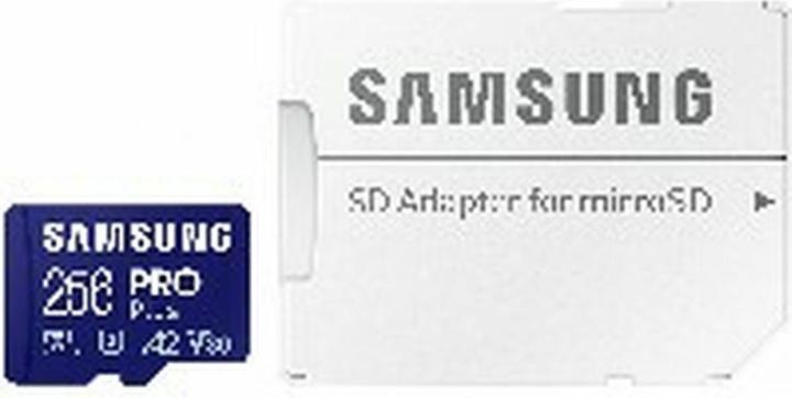 Actual product image Samsung PRO Plus (256 GB, microSDXC, U3, UHS-I)