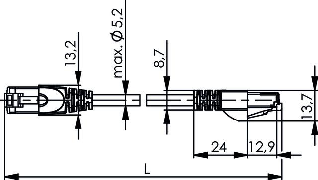 Immagine prodotto Telegärtner Cavo patch (S/FTP, CAT6a, 2 m)