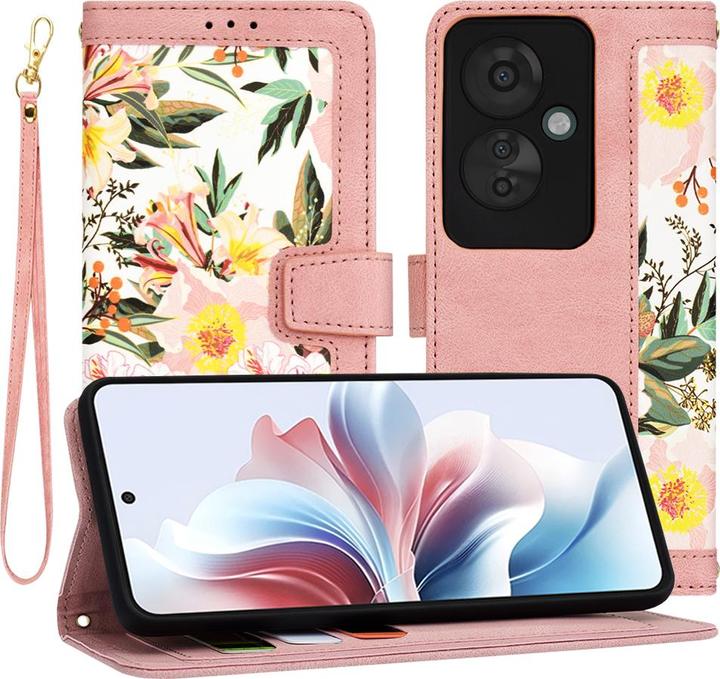 Actual product image Techsuit - FlipCraft - Oppo Reno11 F - Sweetheart Pink (Oppo Reno 11)