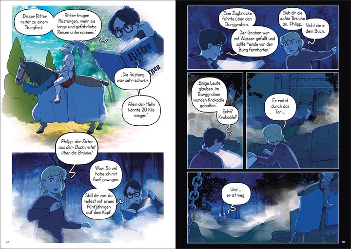 Produktbild Das magische Baumhaus (Comic-Buchreihe Band 2) - Der geheimnisvolle Ritter (Deutsch, Mary Pope Osborne, Jenny Laird, Kelly Matthews, Nichole Matthews, Loewe Graphix, 2022)
