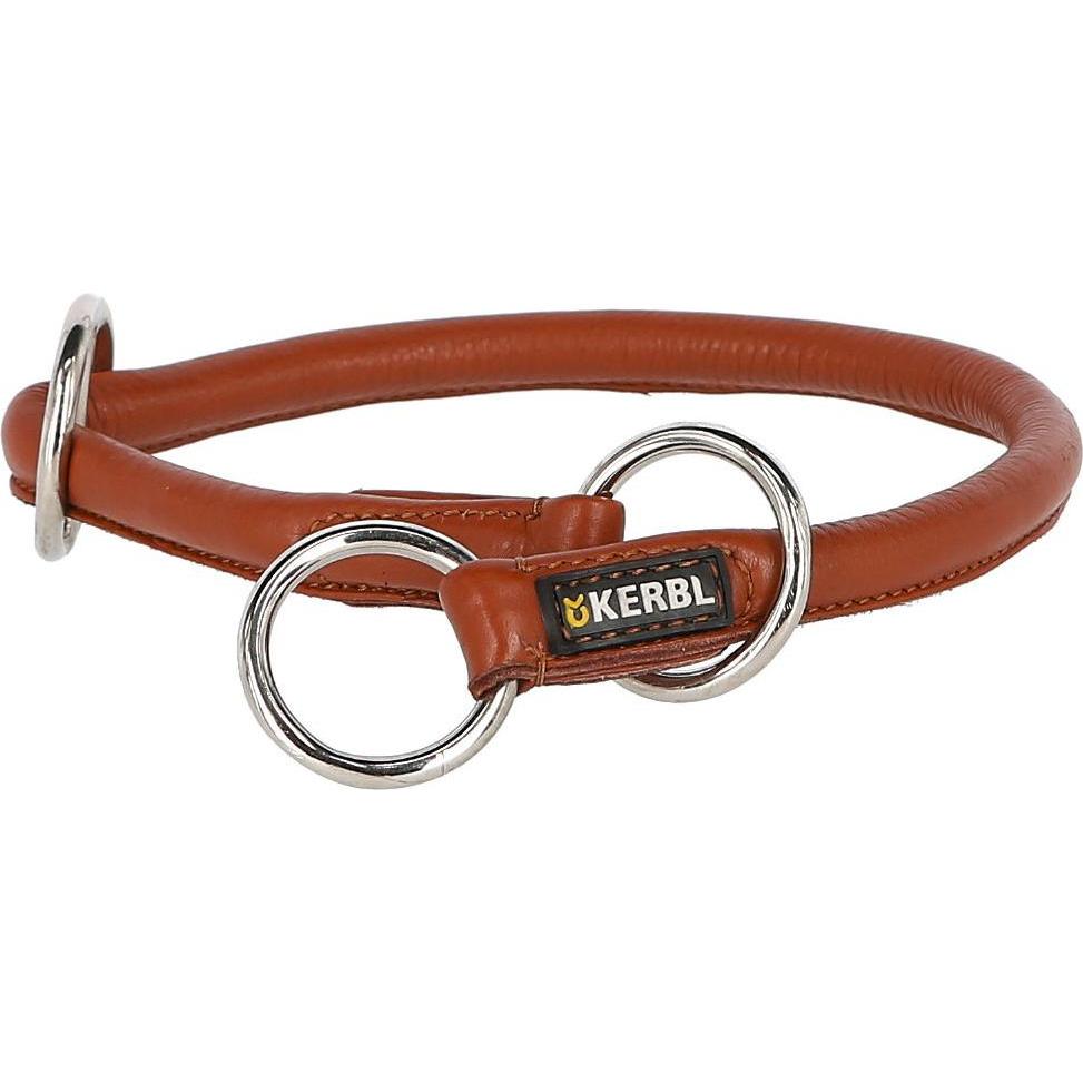 Kerbl Rundleder- Roma mit Stopper 45cm, 8mm,cognac (45, Hund, Hundesport), Halsband + Leine