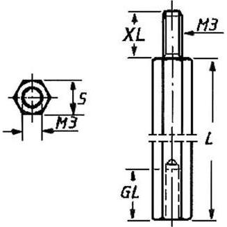 Velleman METALL-ABSTANDSBOLZEN 25 mm M3 - AU?EN-/INNENGEWINDE, Elektronikzubehör + Gehäuse