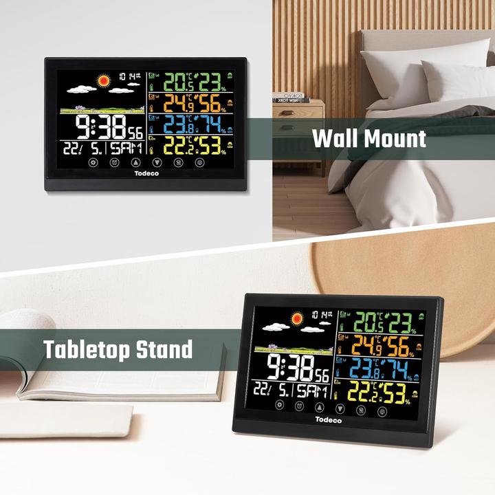 Image du produit Todeco Funk-Wetterstation mit 3 Aussensensoren