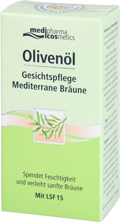 Actual product image Medipharma cosmetics Olive Oil Face Care Mediterranean Tan, 50 ml Cream (50 ml, Day cream, SPF 15)