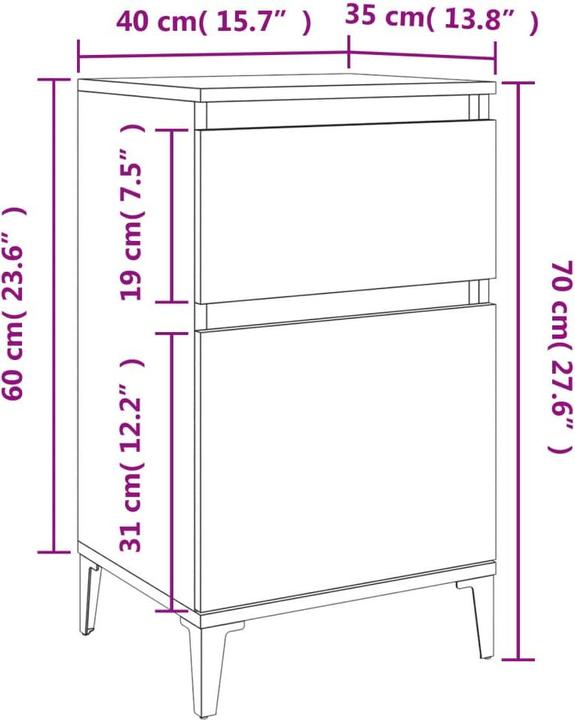 Image du produit vidaXL Miran (40 x 35 x 70 cm)