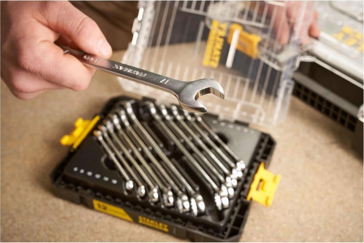 Actual product image Stanley Combination wrench set 12 pieces (17 mm, 7 mm, 16 mm, 15 mm, 8 mm, 14 mm, 12 mm, 13 mm, 9 mm, 6 mm, 10 mm, 11 mm)