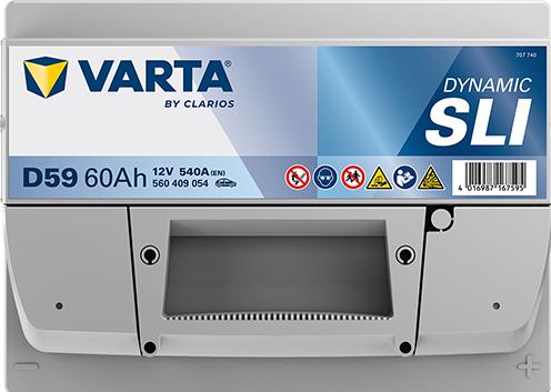 Actual product image Varta Blue Dynamic D59 (12 V, 60 Ah, 540 A)