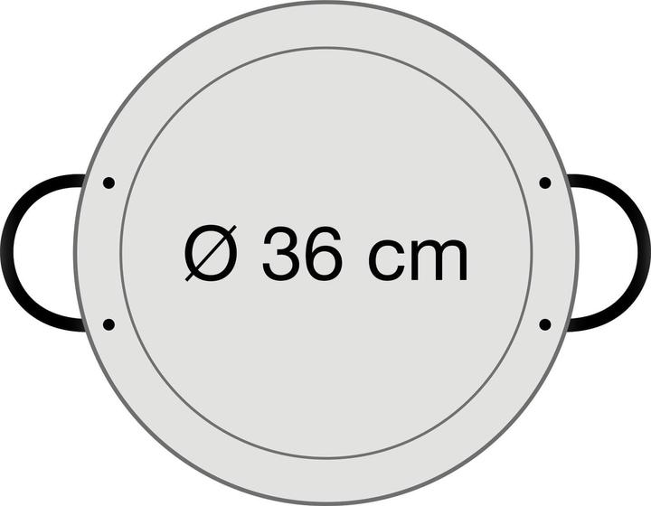 Actual product image All'Grill Paella pan polished steel Ø 36 cm (Paella pan, Steel, 36 x 4.70 cm)
