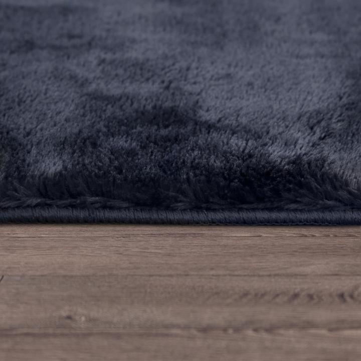 Produktbild Paco Home Teppich Weich Super Soft Wohnzimmer Navy-Blau - 140x200 (140x200 cm)